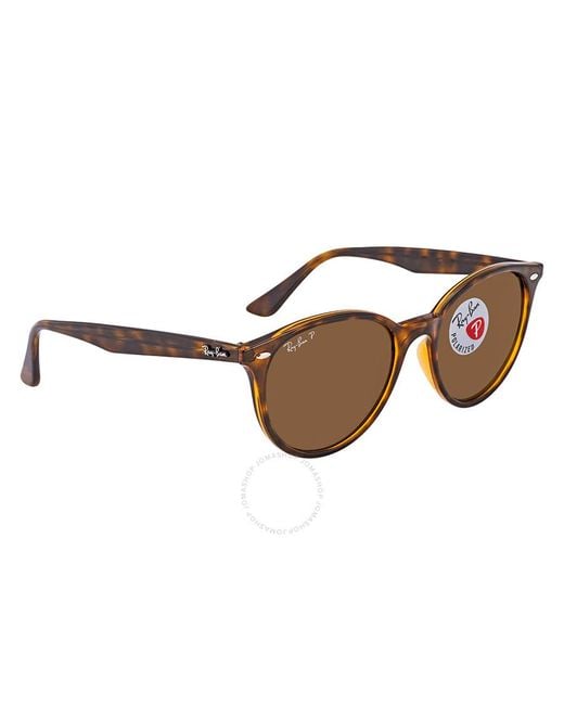 Ray-Ban Brown Polarized Classic B-15 Round Sunglasses Rb4305 710/83