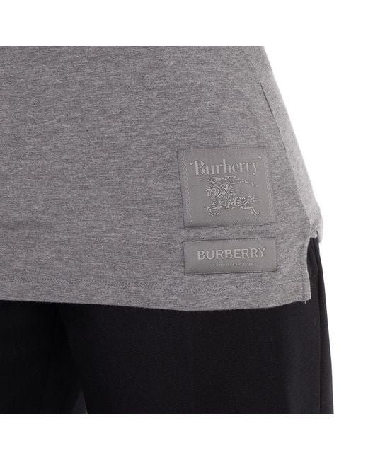 Burberry Gray Equestrian Knight Thin Strap Tank Top