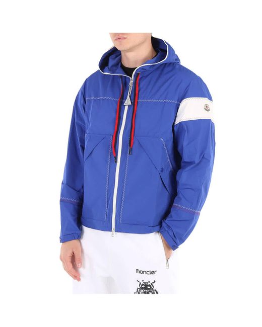 Moncler Blue Fujio Logo-patch Hooded Jacket for men