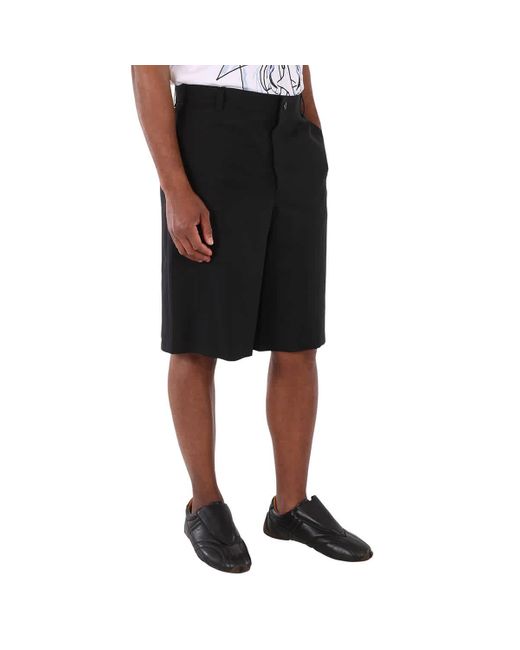 Burberry Black Cut-out Detail Tailored Shorts for men