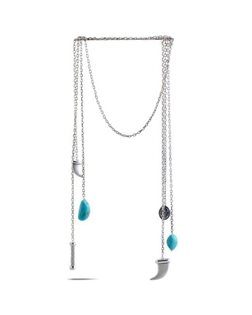 Charriol White Kucha Stainless Steel Two Turquoise for men