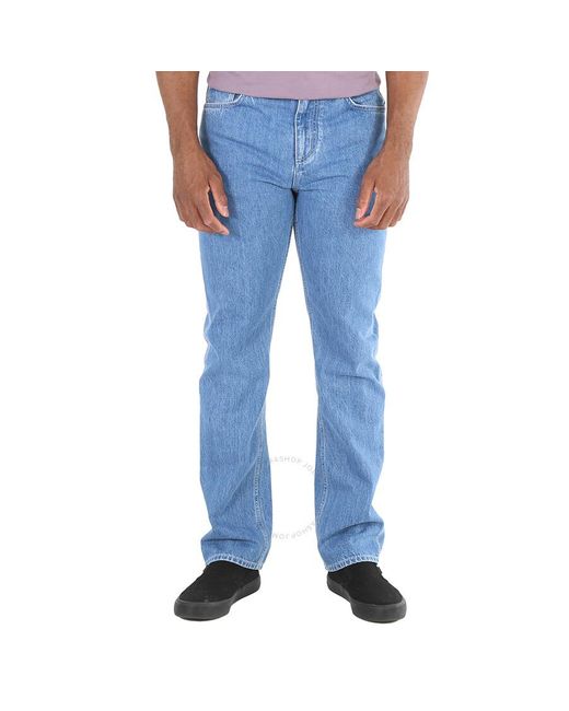 Burberry Blue Mid 5 Pocket Straight Fit Jeans for men