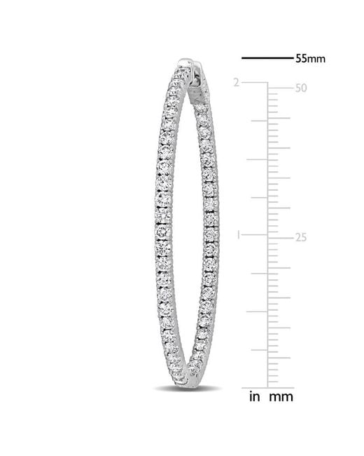 Created Forever Metallic 5 3/4Ct Tw Lab-Grown Diamond Hoop Earrings