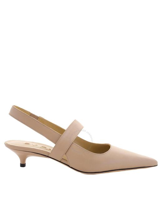 By Far Natural Shirley Nappa Pointed-Toe Pumps