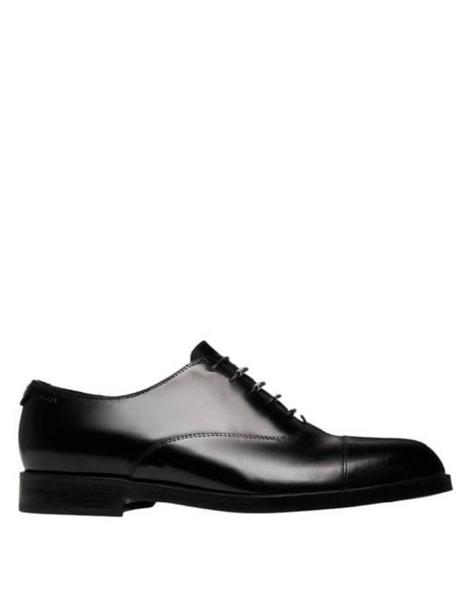 Bally Black Egli Leather Oxford Shoes, Brand Size 38 Us