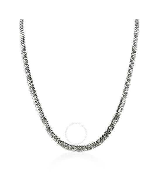 John Hardy Metallic Silver 6.5mm Necklace for men