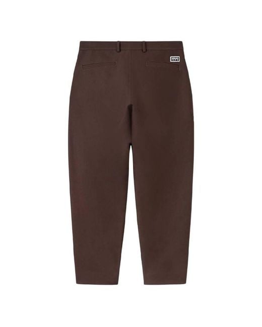 KENZO Brown Tapered Workwear Cotton Pants, Brand Size 40 Us Size Large for men