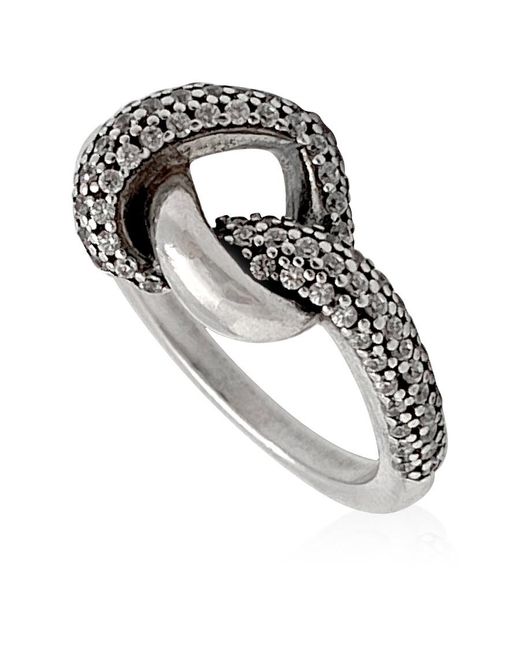 Pandora Metallic Ladies Knotted Heart Ring