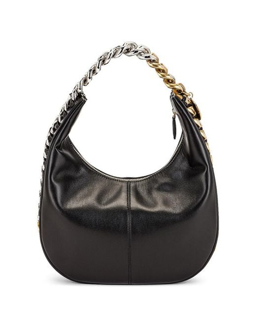 Stella McCartney Black Small Frayme Chain Shoulder Bag