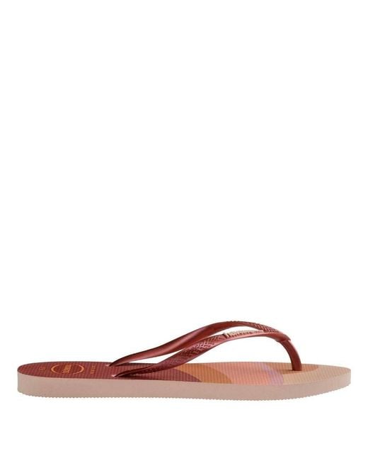 Havaianas Brown Slim Palette Glow Flip Flops, Brand Size 41/42 Us
