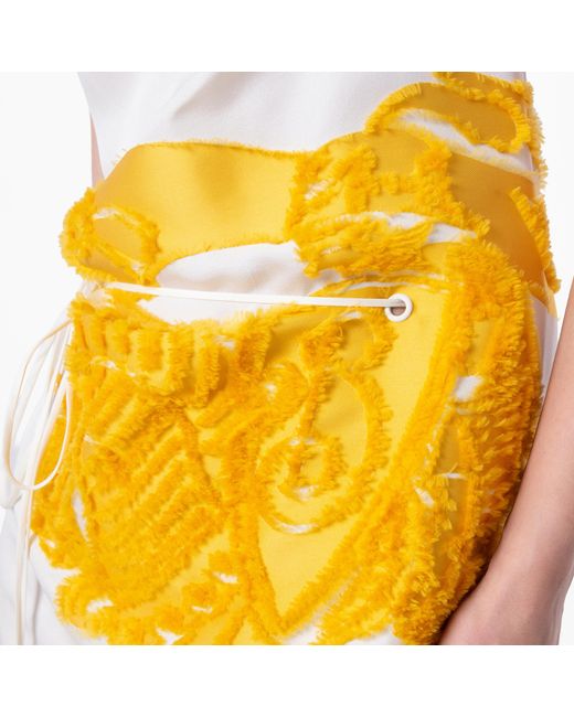 Burberry Yellow Equestrian Knight Mini Dress, Brand Size 6 Us