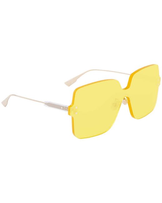 Dior Yellow Square Ladies Sunglasses Colorquake140g