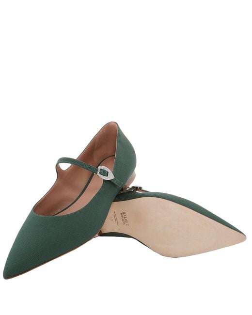 Malone Souliers Green Kate Grosgrain Mary-Jane Pumps