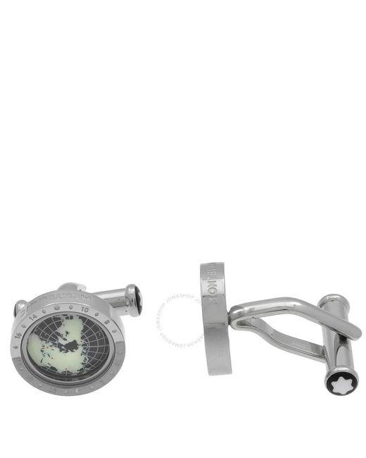 Montblanc Metallic 1858 Geosphere Cufflinks for men