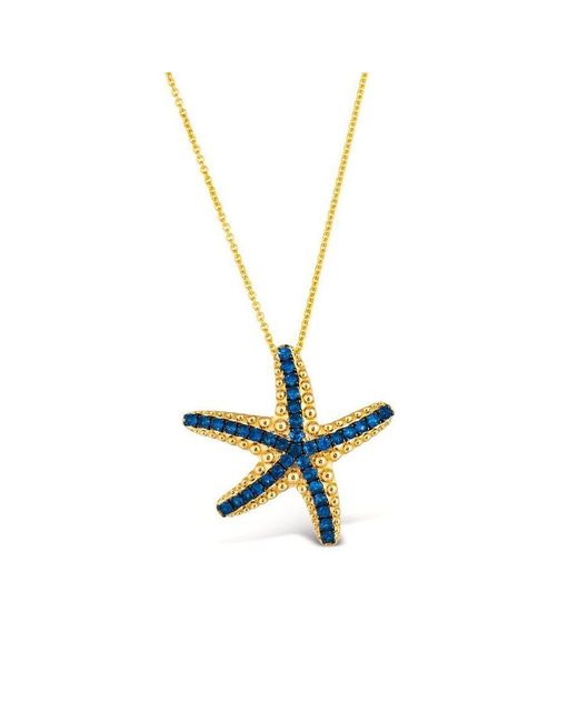 Le Vian Metallic Ladies Blueberry Sappire Sealife Necklaces Set