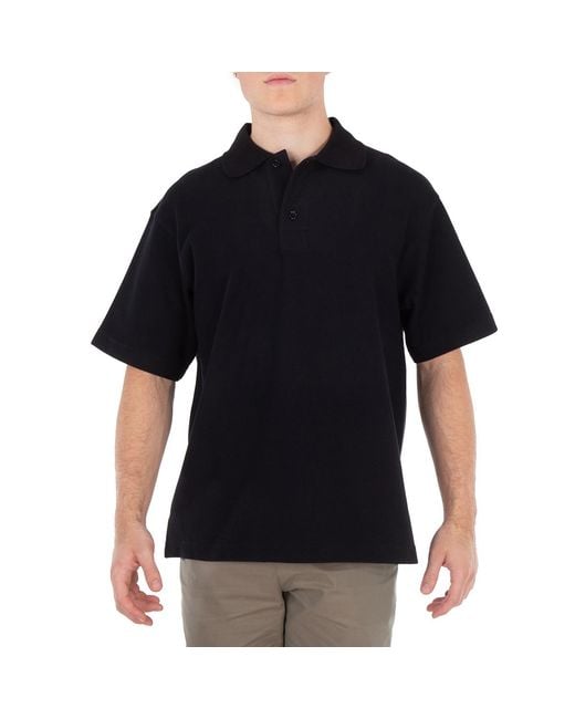 Burberry Black Ekd Cotton Polo Shirt for men