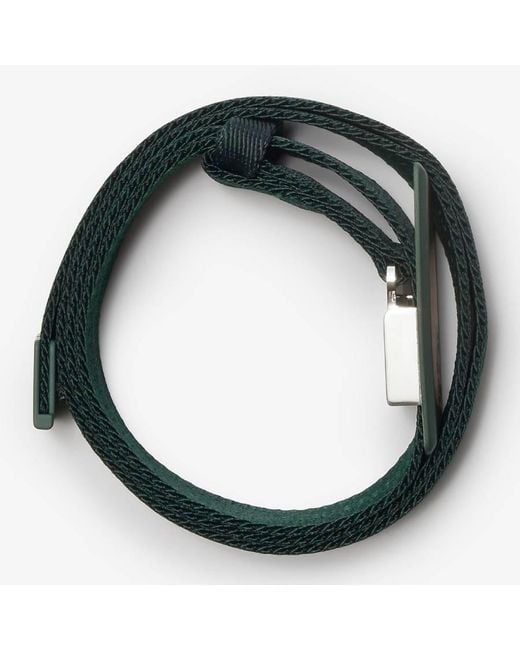 Burberry Green Webbing Shield Belt for men