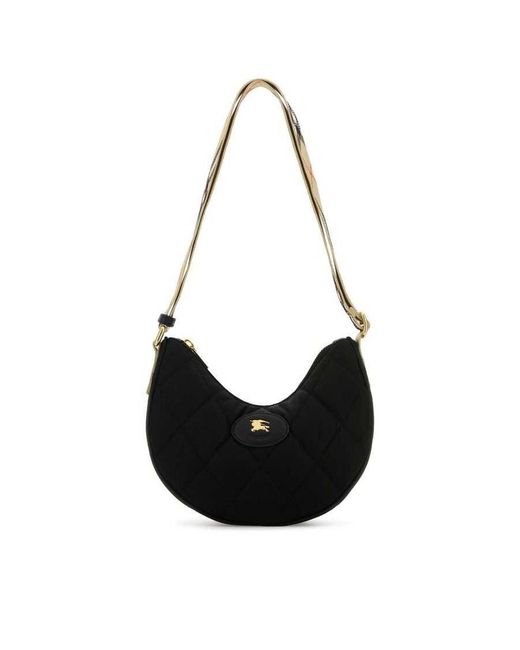 Burberry Black Nylon Horseshoe Crossbody Bag Borse A Tracolla