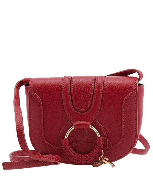 See By Chloé Red Dreamy Hana Leather Shoulder Bag