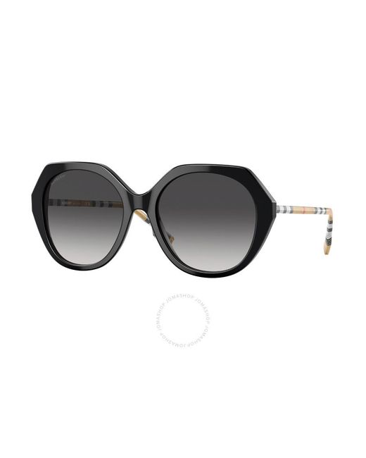 Burberry Black Vanessa Gradient Irregular Sunglasses Be4375f 38538g 57
