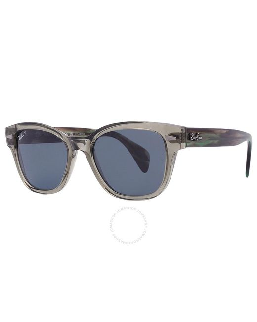 Ray-Ban Multicolor Polarized Dark Blue Square Sunglasses Rb0880s 66353r 49