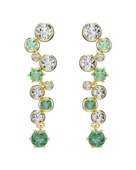 Swarovski Green Constella Mixed Cuts Drop Earrings