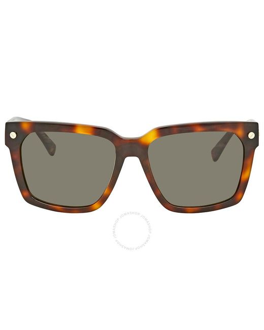 MCM Brown Havana Rectangular Sunglasses 635s 214