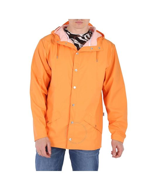 Rains Orange Waterproof Lightweight Jacket for men