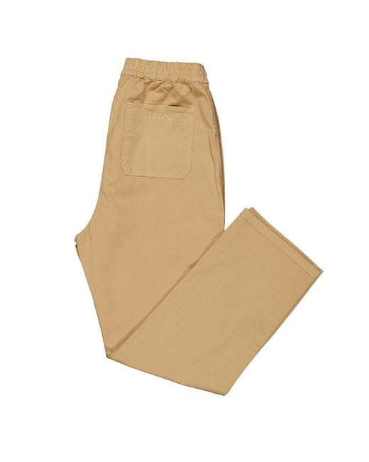 KENZO Natural Elasticated Waistband Trousers for men