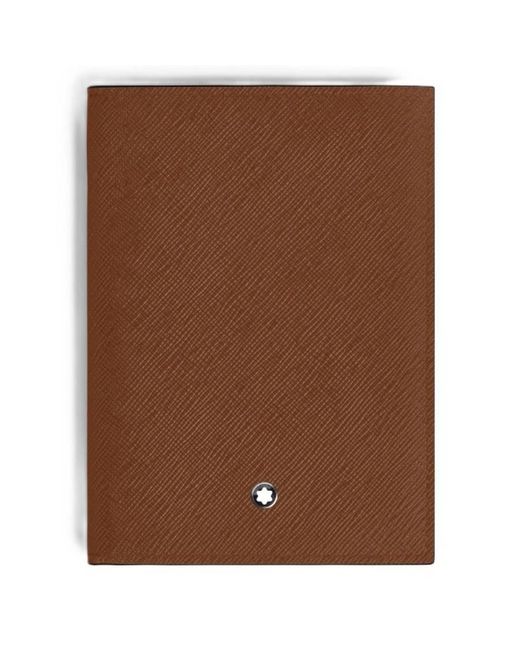 Montblanc Brown Sartorial Leather Passport Holder for men
