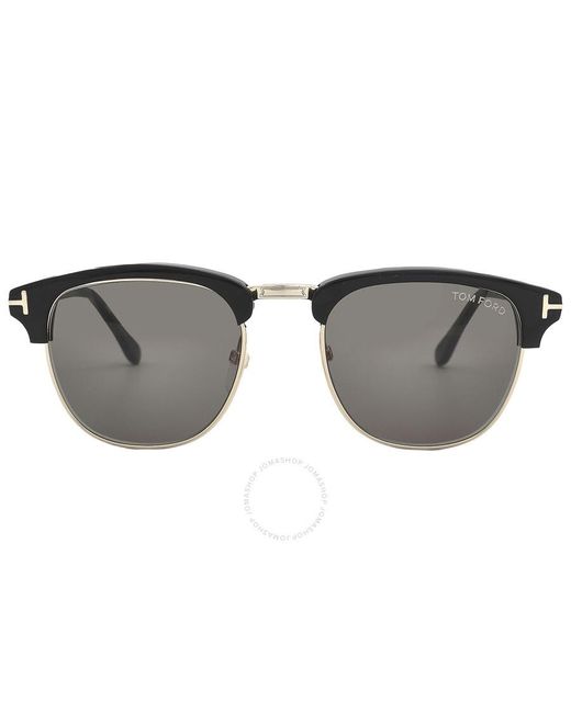 Tom Ford Gray Henry Grey Square Sunglasses Ft0248 05n 51 for men