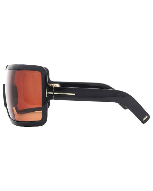 Tom Ford Blue Parker Brown Shield Sunglasses Ft1118 01e 00