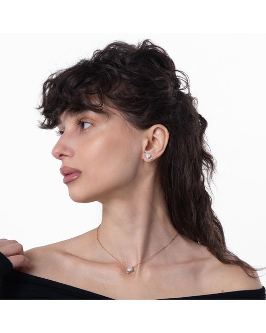 Swarovski Metallic Idyllia Heart With Arrow Earring And Necklace Set