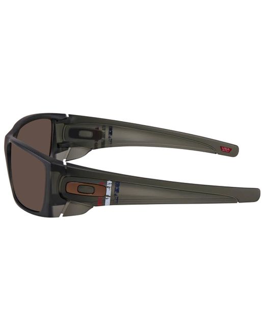Oakley Brown Fuel Cell Prizm Tungsten Rectangular Sunglasses Oo9096 9096j7 60 for men