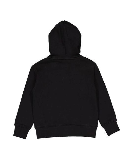 Champion Black Girls Tape Detail Cotton Hooded Sweatshirt