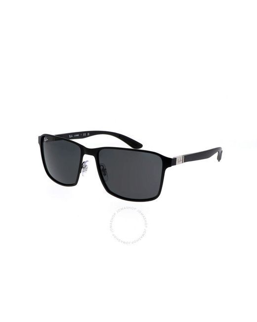 Ray-Ban Black Grey Square Sunglasses Rb3721 186/87 59