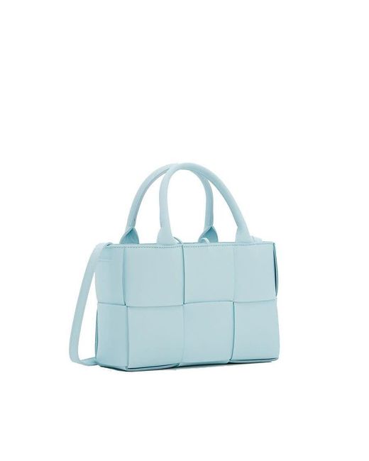 Bottega Veneta Blue Lamb Leather Tote Bag