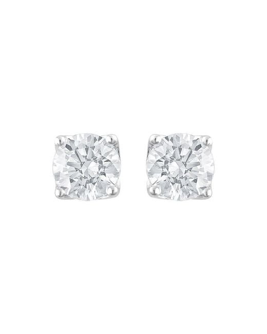 Brilliant Diamond Metallic 14Kt 2.00 Carat Lab Grown Diamond Stud Earrings For