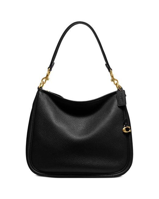 COACH Black Soft Pebble Leather Cary Shoulder Bag