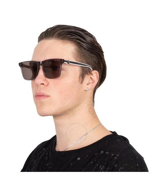 Moncler Gray Smoke Square Sunglasses Ml0273-k 20a 57 for men