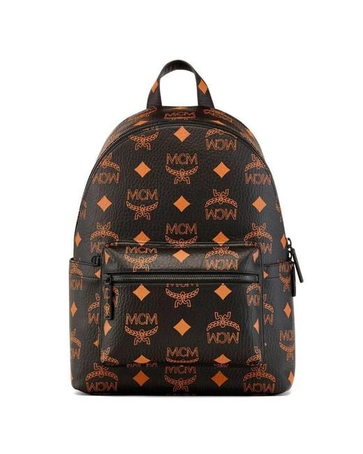 MCM Black Medium Stark Logo Backpack