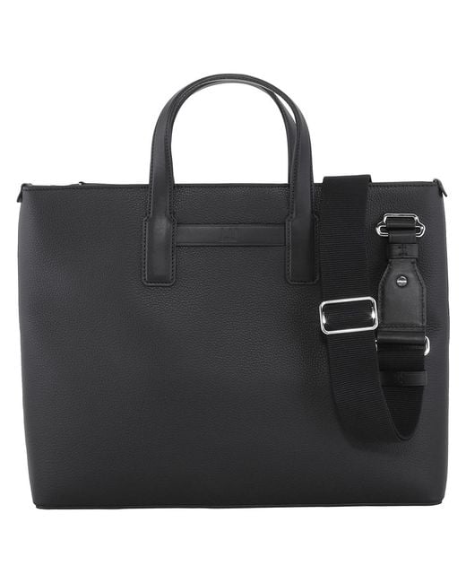 Dunhill Black 1893 Harness Leather Slim Document Case for men