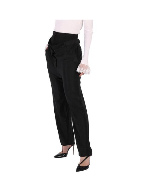 Burberry Black Lombardy Double-waisted Jersey Pants