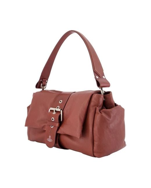 Vivienne Westwood Red Hazel Treasure Shoulder Bag Burgundy