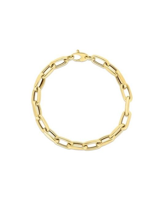 Tresorra Metallic 14K French Cable Fashion Link Chain Bracelet