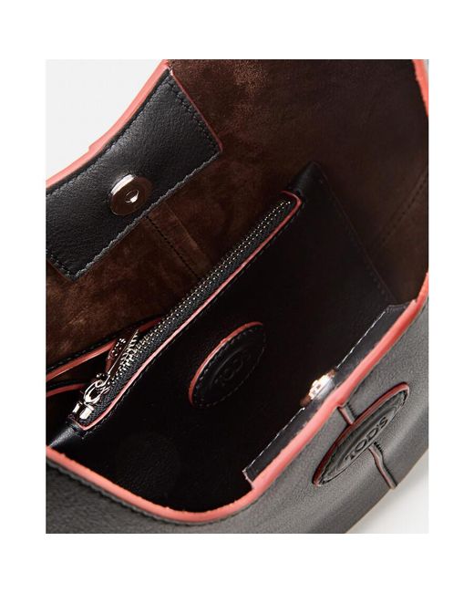 Tod's Black Hobo Leather Shoulder Bag