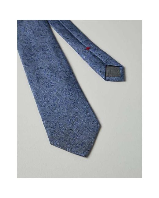 Brunello Cucinelli Blue Silk Patterned Tie, Brand (Us for men