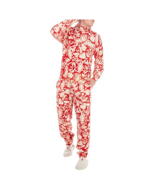 Burberry Red Rose Wool Hoodie for men