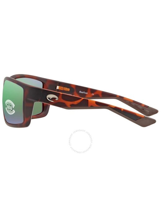 Costa Del Mar Reefton Green Mirror Polarized Glass Sunglasses Rft 66 Ogmglp 64 for men