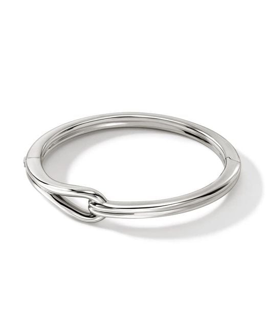 John Hardy Metallic Surf Hinged Bangle Size M